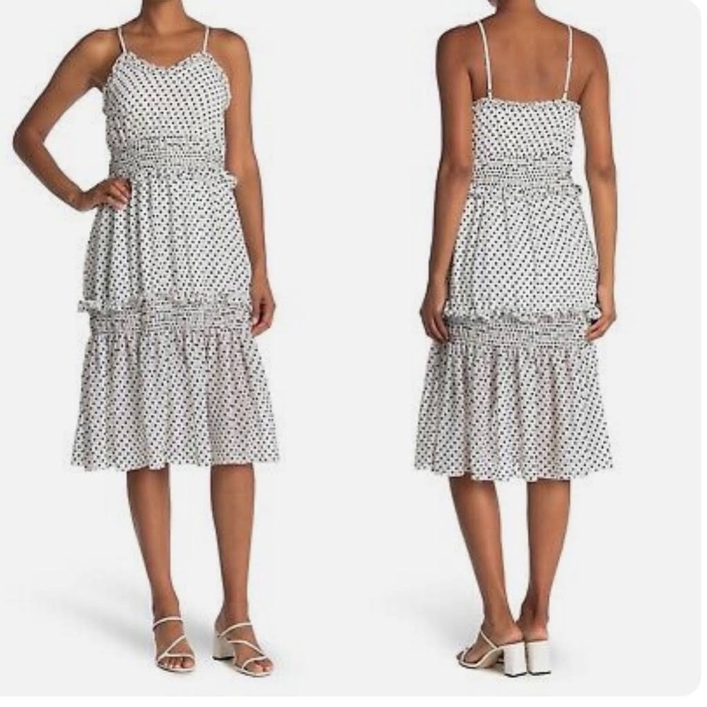 Madison AND MARKET POLKA DOT CHIFFON TIERED DRESS 🌸🌼